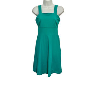 Cynthia Rowley sleeveless square neck green dress xs
